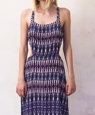 Long Mosaic Pattern Summer Dress
