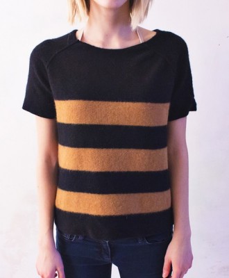 Pale Brown/Black Striped Sweatshirt